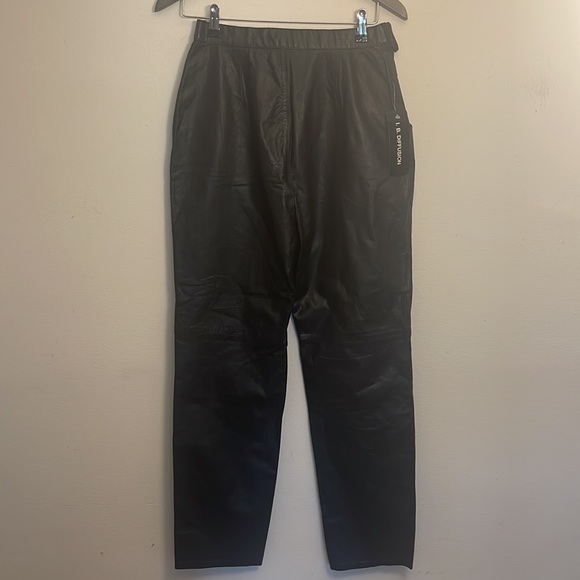 NWT Vtg I.B. Diffusion High Waisted Leather Pants - Picture 4 of 6